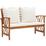  Klupa s jastucima 119 cm od masivnog bagremovog drva | shoptok.hr