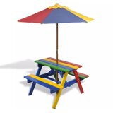  Dječji stol & klupe za piknik sa suncobranom četiri boje | shoptok.hr