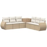  Set sofe 7 kom. Bež i krem bijela 243 x 243 x 85 cm | shoptok.hr