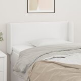  Uzglavlje s ušima bijelo 103x16x78/88 cm od umjetne kože | shoptok.hr