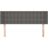  Uzglavlje s ušima sivo 147x16x78/88 cm od umjetne kože | shoptok.hr