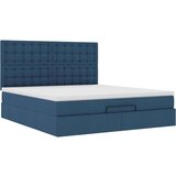  Otomanski posteljni okvir z vzmetnico moder 160x200 cm blago, (21653214) | Shoptok.si