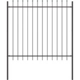  Ograja s suličastim vrhom, siva, 15,3x1,5 m, jeklo | Shoptok.si