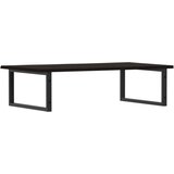  Zidna polica za umivaonik od čelika i masivne hrastovine Smeđa 100 x 60 x 2 cm | shoptok.hr