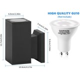 Aigostar Spoljno zidno svetlo 1xGU10/230V, crno, IP65, kvadratno | Eponuda.com