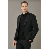 ALTINYILDIZ CLASSICS Men's Black Slim Fit Slim Fit Mono Collar Casual Jacket Cene