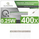 Quadrios 201711P001 komplet ugljenoslojnih otpora aksijalno ožičen 0.25 W 5 % 400 St. Cijene