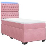  Box spring krevet s madracem ružičasti 90x190 cm baršunasti | shoptok.hr