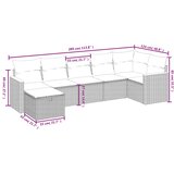  7-dijelni set vrtnih sofa sivi od poliratana | shoptok.hr