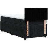 vidaXL Box spring krevet s madracem crni 100x200 cm baršunasti | shoptok.hr