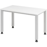 eurokraft pro renatus - pisalna miza mini-office 4, ogrodje s 4 kvadratnimi nogami, širina 1200 mm, bele barve | Shoptok.si