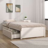  Posteljni okvir s predali bel 90x190 cm 3FT, (20601211) Cene