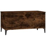 vidaXL Klubska mizica dimljeni hrast 90x44,5x45 cm inženirski les | Shoptok.si
