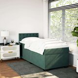 vidaXL Box spring krevet s madracem tamnozeleni 80 x 200 cm baršunasti | shoptok.hr