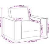 SOFA fotelja smeđa 100x78x84 cm baršun | Shoptok.si