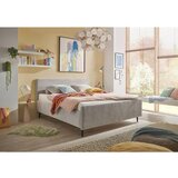 MID.YOU OBLAZINJENA POSTELJA 160 cm x 200 cm , tekstil, leseni material svetlo siva | Shoptok.si