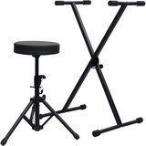  Set stalka i stolca za klavijature crni | shoptok.hr