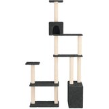  Mačje drvo s sisalnim postoljima za grebanje Tamnosiva 177,5 cm | shoptok.hr