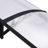  Nadstrešek za vrata črn in prozoren 240x80 cm PC, (20610874) | Shoptok.si