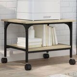 vidaXL Stojalo za tiskalnik 2-nadstropno sonoma hrast 50x40x38 cm les | Shoptok.si