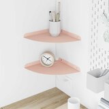 Lebdeća polica s policom 2 pcs Ružičasta 24 x 24 x 2 cm | shoptok.hr