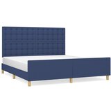 vidaXL Posteljni okvir z vzglavjem moder 180x200 cm blago, (20906750) | Shoptok.si