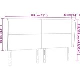  Uzglavlje s ušima tamnozeleno 183x23x118/128 cm baršunasto | shoptok.hr