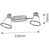 Rabalux grando zidna lampa E14 2x40W bronza/bela kupatilska rasveta | ePonuda.com