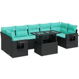 vidaXL Vrtna sedežna garnitura z blazinami 8-delna rjav ratan/akacija, (22048007) | Shoptok.si