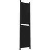 Sobna pregrada s 5 panela crna 250x200 cm od tkanine | shoptok.hr
