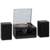 Auna Oakland DAB Plus, retro stereo sustav, DAB +/- FM, BT funkcija, vinil, CD player, kasetofon. uključuje zvučnike, Crna Cijene