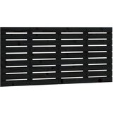 vidaXL Stensko posteljno vzglavje črno 156x3x63 cm trdna borovina, (20735075) | Shoptok.si