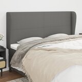  Uzglavlje s ušima tamnosivo 203x23x118/128 cm od tkanine | shoptok.hr