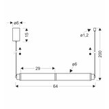 LED luster na sajli CORTE LED/18W/230V, crne boje | Eponuda.com