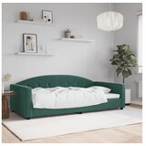 vidaXL Raztegljiva postelja temno zelena 100x200 cm žamet Cene