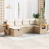 vidaXL 6-dijelni set vrtnih sofa s jastucima bež od poliratana | shoptok.hr