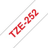 Brother Tze-252 združljiv laminirani trak - 24 mm x 8 metrov rdeč/bel, (21405835) | Shoptok.si