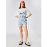 Koton Shorts - Navy blue - High Waist | shoptok.hr