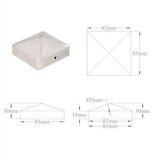 vidaXL Piramidni pokrovčki za stebričke 6 kosov kovina 81x81 mm | Shoptok.si