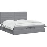  Krevet od pjene s madracem i LED-om Svjetlosiva 200 x 200 cm | shoptok.hr