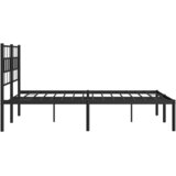  Metalni okvir za krevet s uzglavljem crni 140x190 cm | shoptok.hr