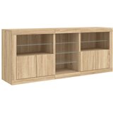  Komoda s LED svjetlima boja hrasta sonome 162 x 37 x 67 cm | Eponuda.ba