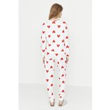 Trendyol White Heart Knitted Pajamas Set | shoptok.hr