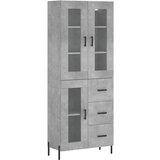 Maison Chic Visoka Komoda - Predalnik betonsko siva 69,5x34x180 cm inženirski les, (21721258) | Shoptok.si