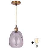 Brilagi LED luster na sajli RETRO GLASS 1xE27/60W/230V Ø 26 cm zlatna/zadimljeno-siva Cene
