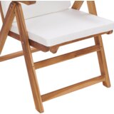  Zložljivi vrtni stoli z blazinami 8 kosov iz trdega tikovega lesa - - Rjava - 87.28 - 71.5 x 57 x 104 cm - | Shoptok.si