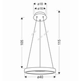 Lesnina XXXL VISEČA LED-SVETILKA Hashim 1600 lm 4000 K | Shoptok.si