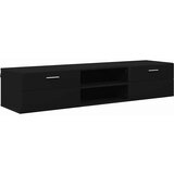vidaXL TV ormar s ladicama Crna 150 x 39 x 30 cm Konstruirano drvo | shoptok.hr