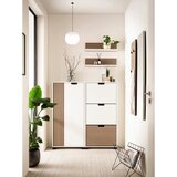 MID.YOU Visoka Komoda Ryker, Bela, Barva Hrasta | Shoptok.si