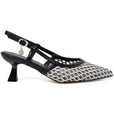 GOODIN Black openwork pumps with a low heel | Shoptok.si